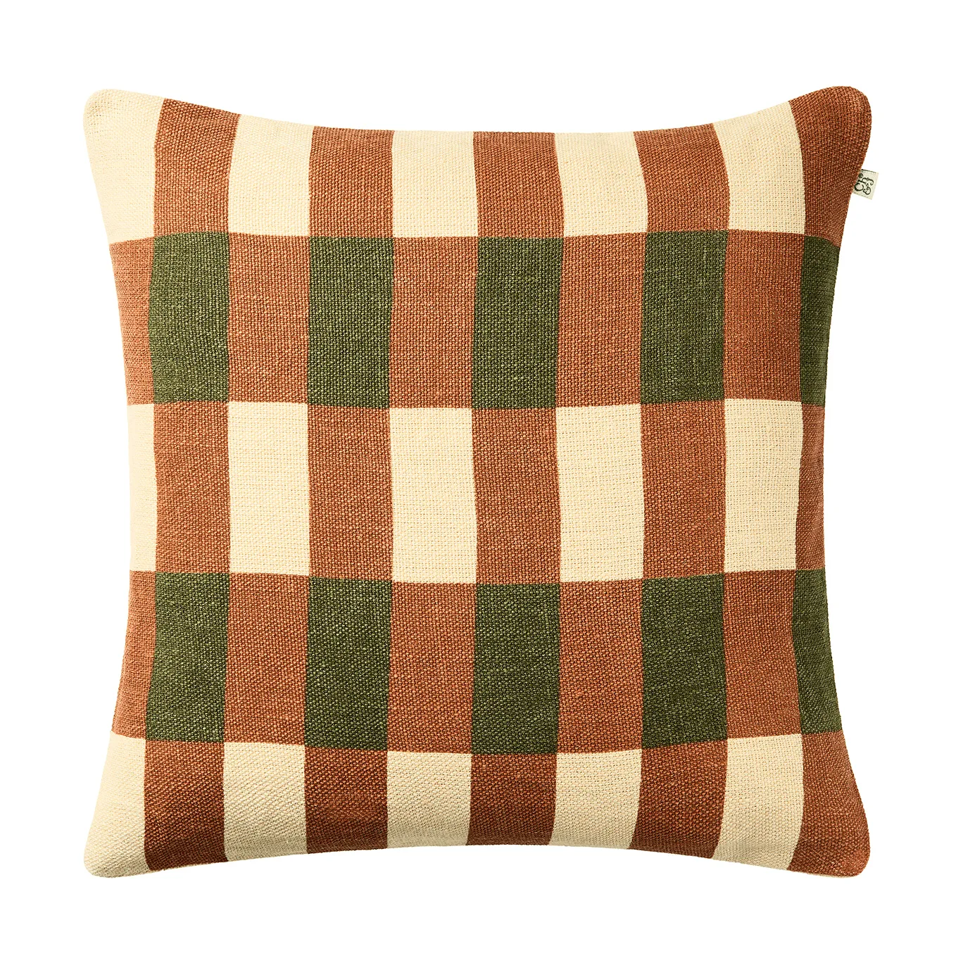 Marari kussenhoes, Apricot Orange-Cactus Green, 50x50 cm Chhatwal & Jonsson