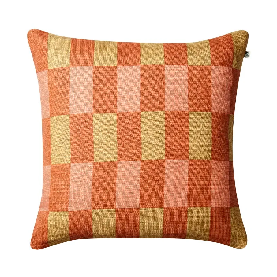 Marari kussenhoes, Apricot orange-khaki-rose, 50x50 cm Chhatwal & Jonsson