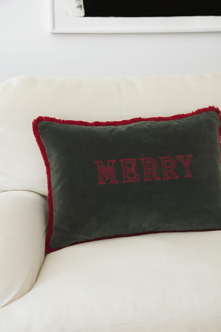 Merry kussenhoes 40x60 cm, Forest green Chhatwal & Jonsson