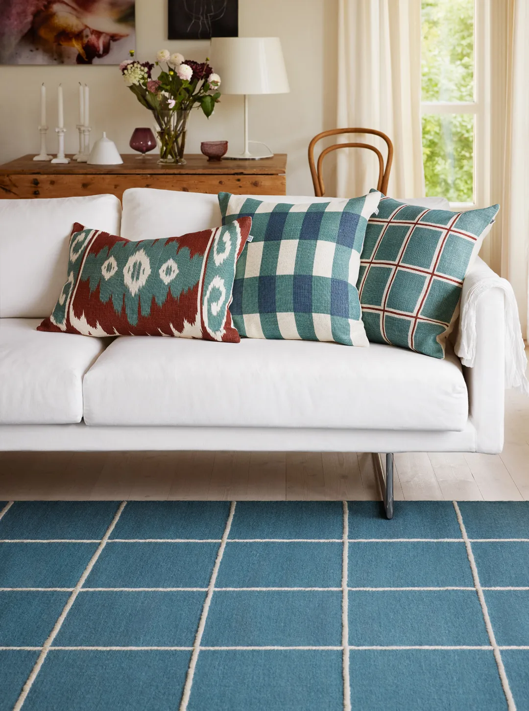 Milan vloerkleed, Heaven blue-off white, 180x270 cm Chhatwal & Jonsson