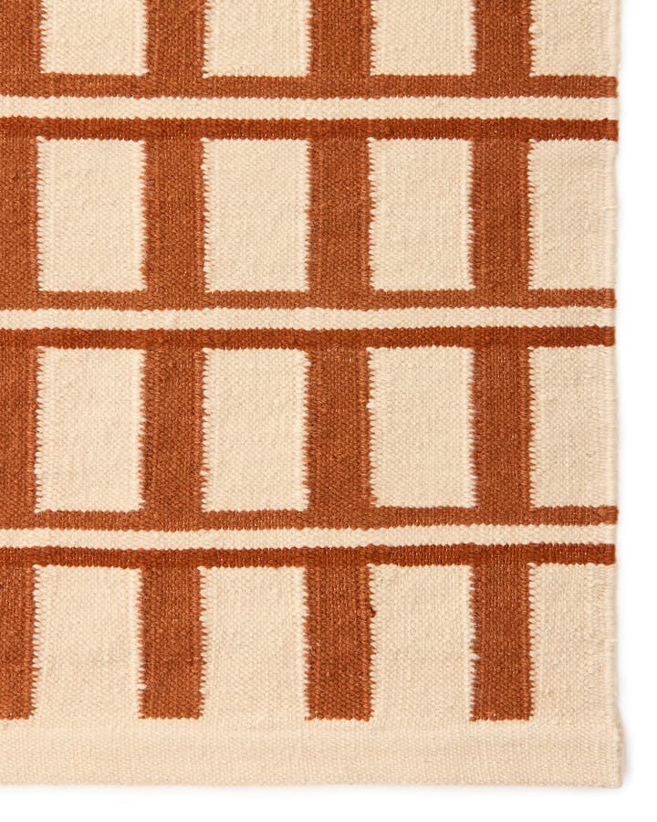 Mysore wollen mat - Beige-apricot orange, 180x270cm - Chhatwal & Jonsson