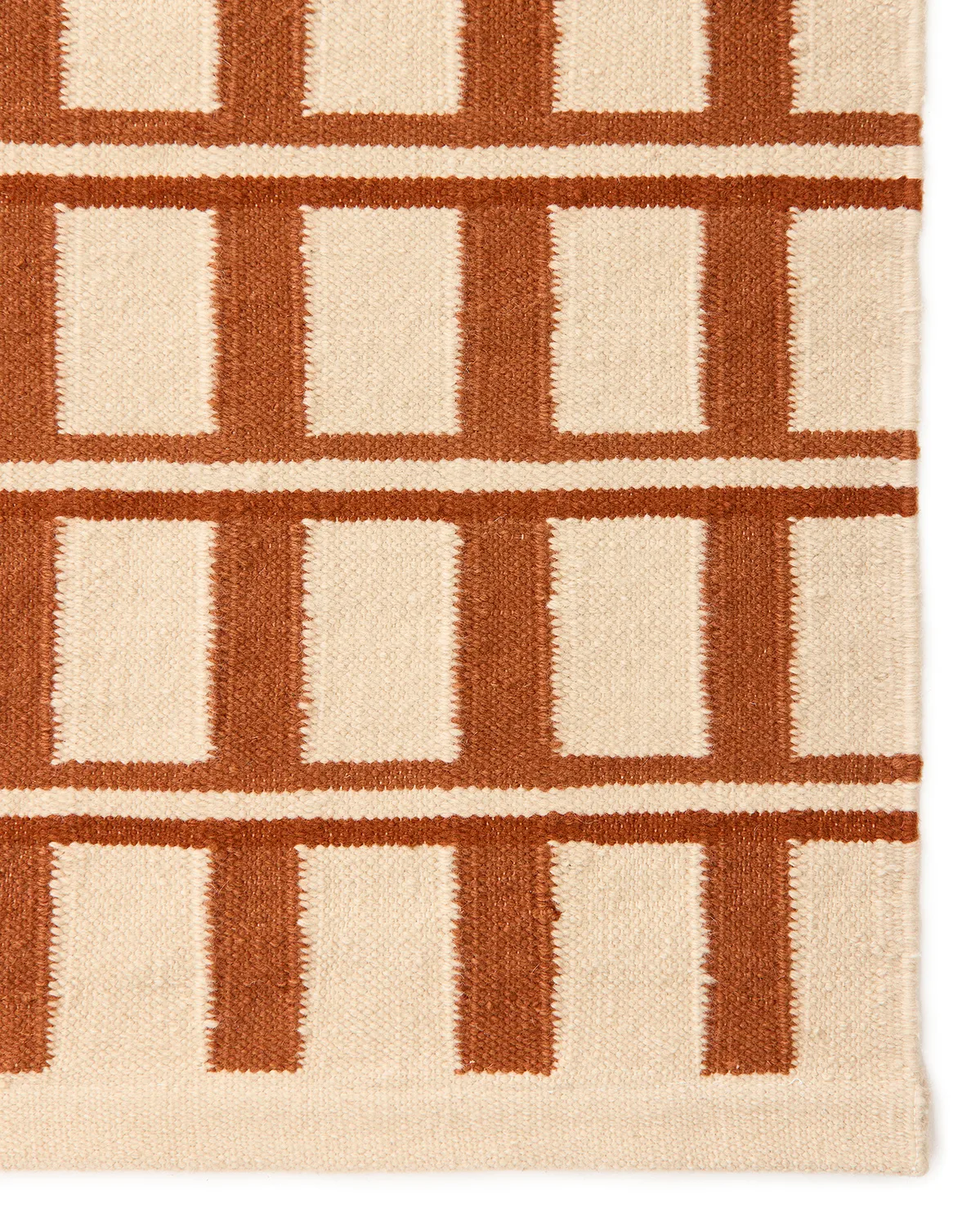 Mysore wollen mat, Beige-apricot orange, 230x320cm Chhatwal & Jonsson