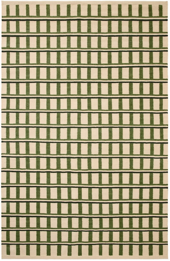Mysore wollen mat - Off white-green-dark green, 180x270 cm - Chhatwal & Jonsson
