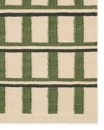 Mysore wollen mat - Off white-green-dark green, 180x270 cm - Chhatwal & Jonsson