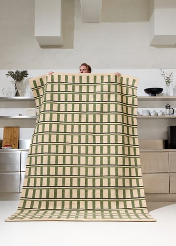 Mysore wollen mat - Off white-green-dark green, 180x270 cm - Chhatwal & Jonsson