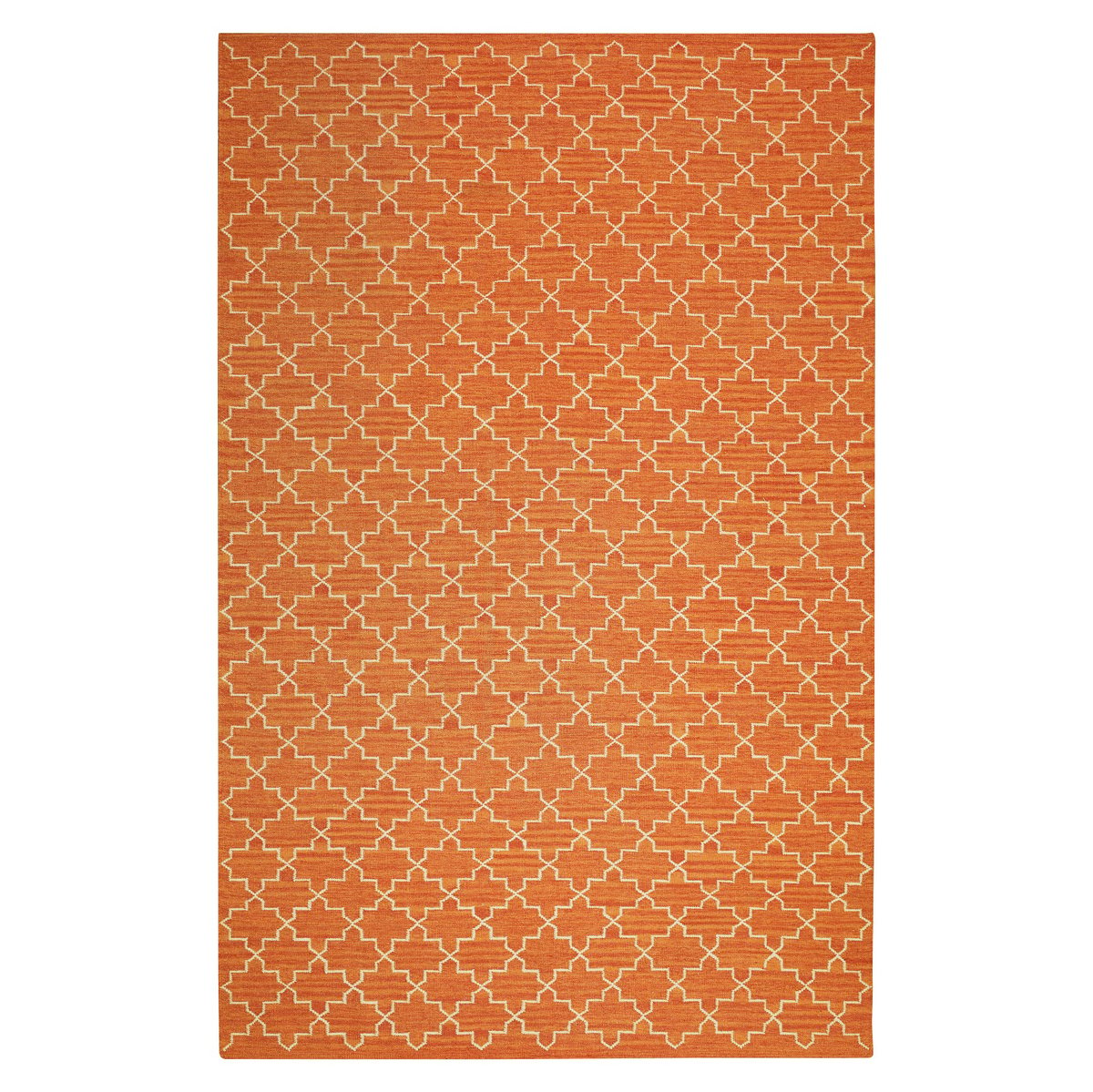 Chhatwal & Jonsson New Geometric vloerkleed, 180x272 cm Gemêleerd oranje-gebroken wit