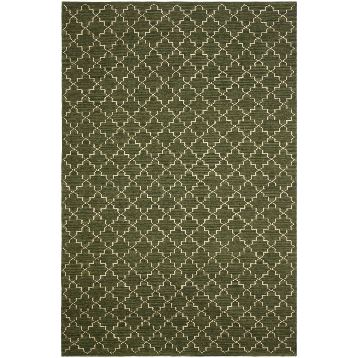 Chhatwal & Jonsson New Geometric vloerkleed 234x323 cm Green melange-off white