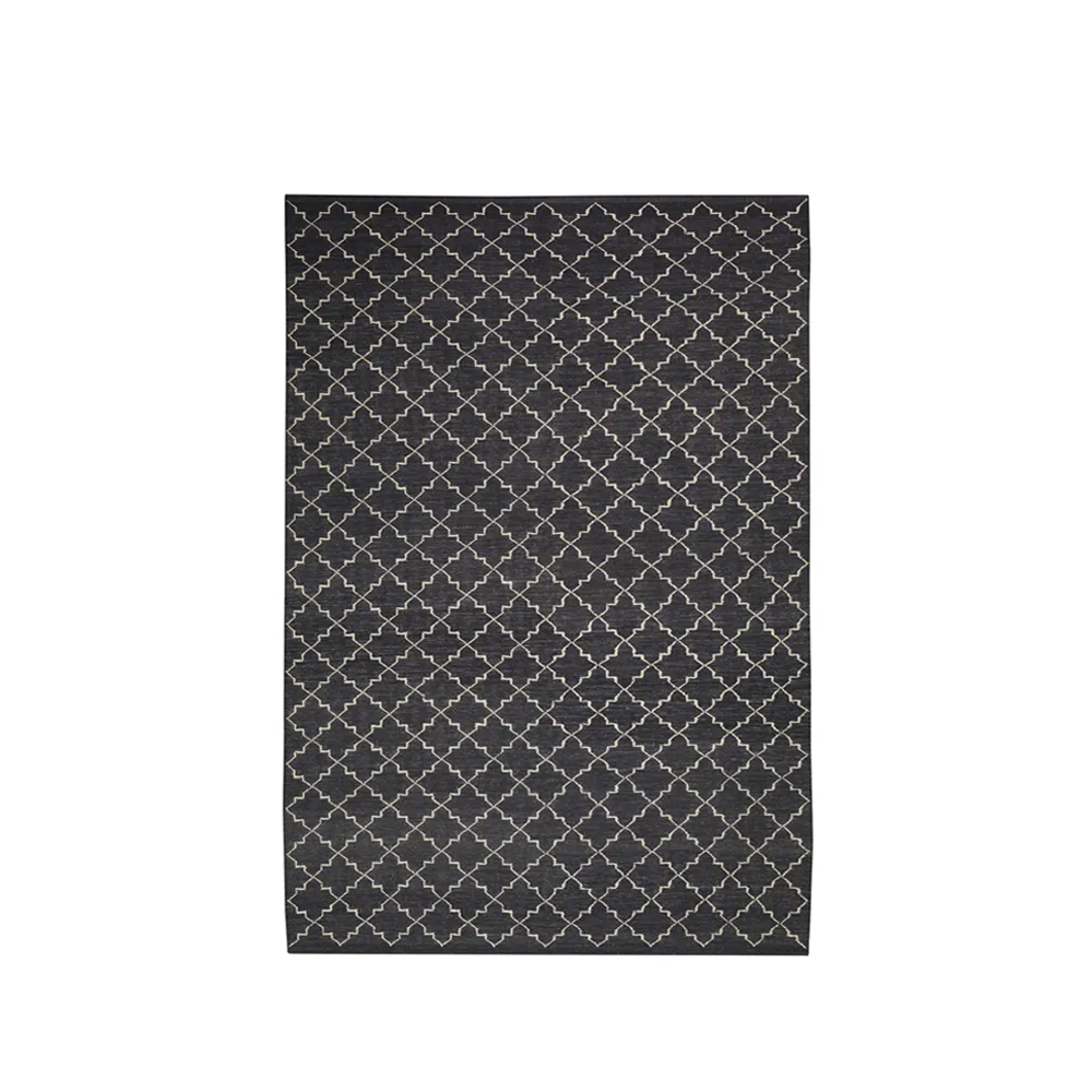 New Geometric Vloerkleed, Dark grey/off white-180x272 cm Chhatwal & Jonsson