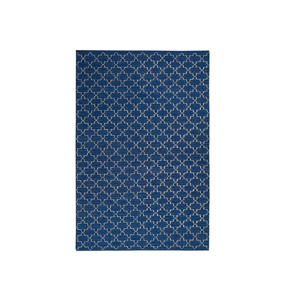 Chhatwal & Jonsson New Geometric Vloerkleed indigo melange/off white, 180x272 cm