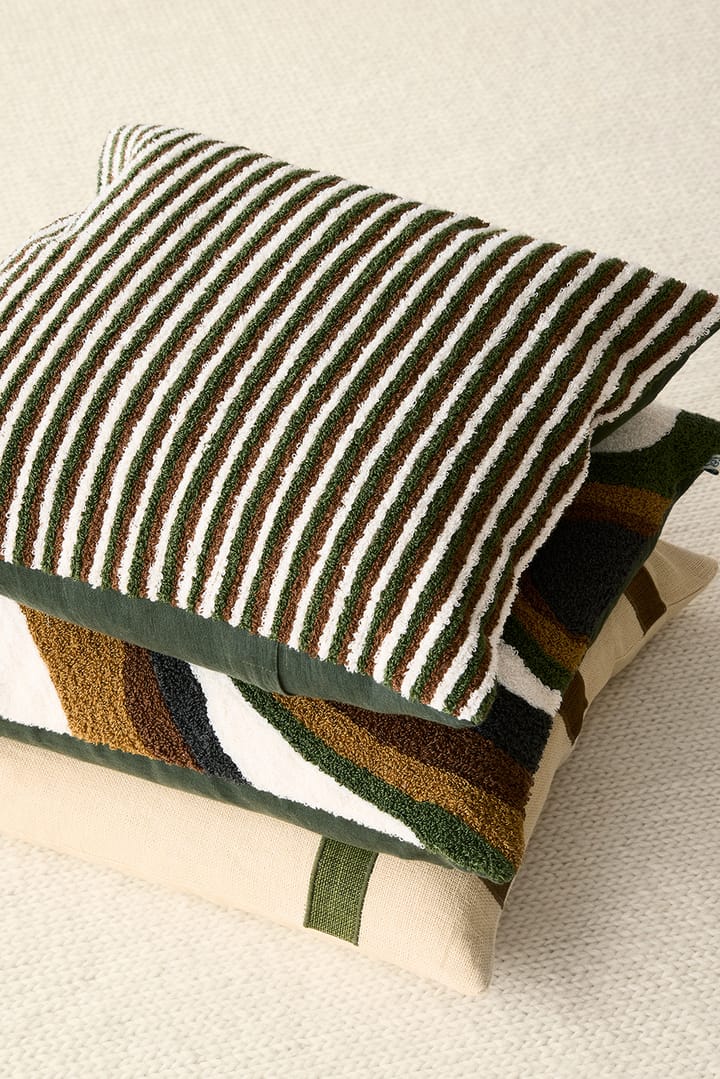 Raipur kussenhoes 50x50 cm - Cognac-Cactus Green-Off White - Chhatwal & Jonsson