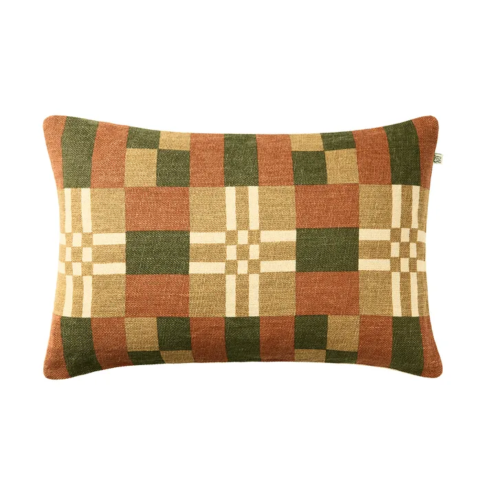 Ravi kussenhoes - Apricot Orange-Cactus Green-Khaki, 40x60 cm - Chhatwal & Jonsson
