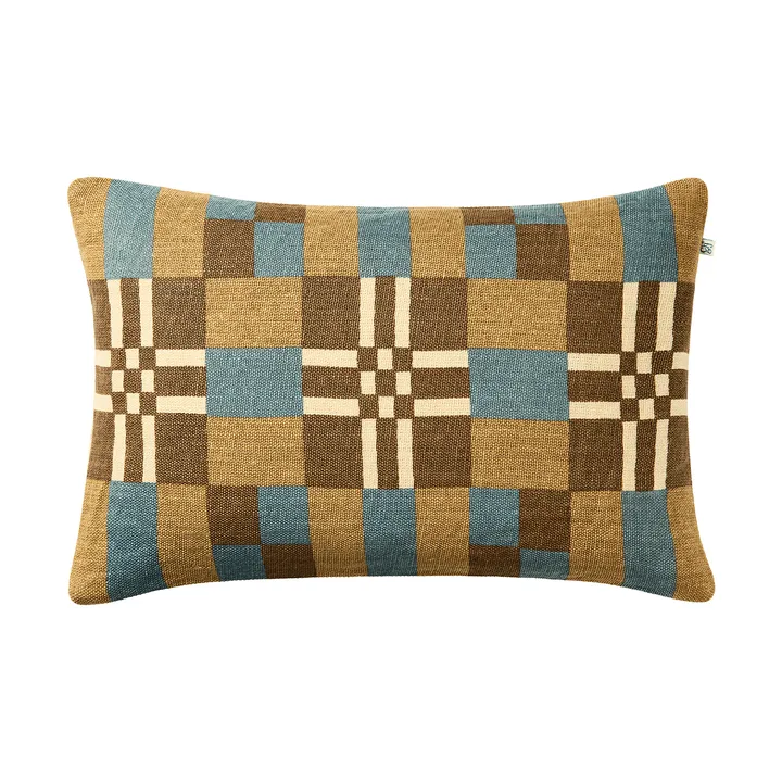 Ravi kussenhoes - Khaki-Heaven Blue-Taupe, 40x60 cm - Chhatwal & Jonsson