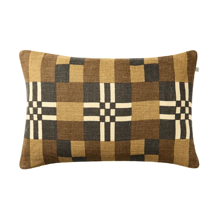 Ravi kussenhoes - Taupe-Khaki-Dark Brown, 40x60 cm - Chhatwal & Jonsson