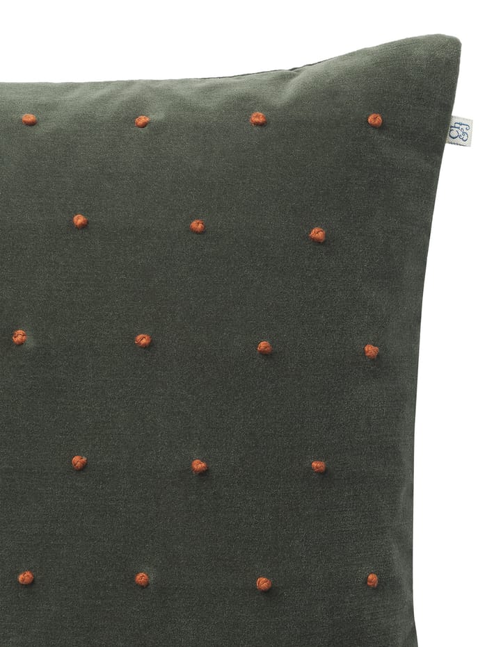 Roma kussenhoes 50x50 cm, Forest green-terracotta Chhatwal & Jonsson