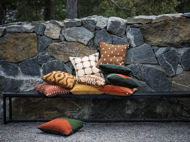 Roma kussenhoes 50x50 cm, Forest green-terracotta Chhatwal & Jonsson