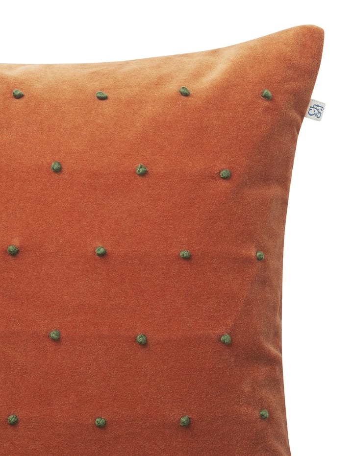 Roma kussenhoes 50x50 cm - Terracotta-forest green - Chhatwal & Jonsson