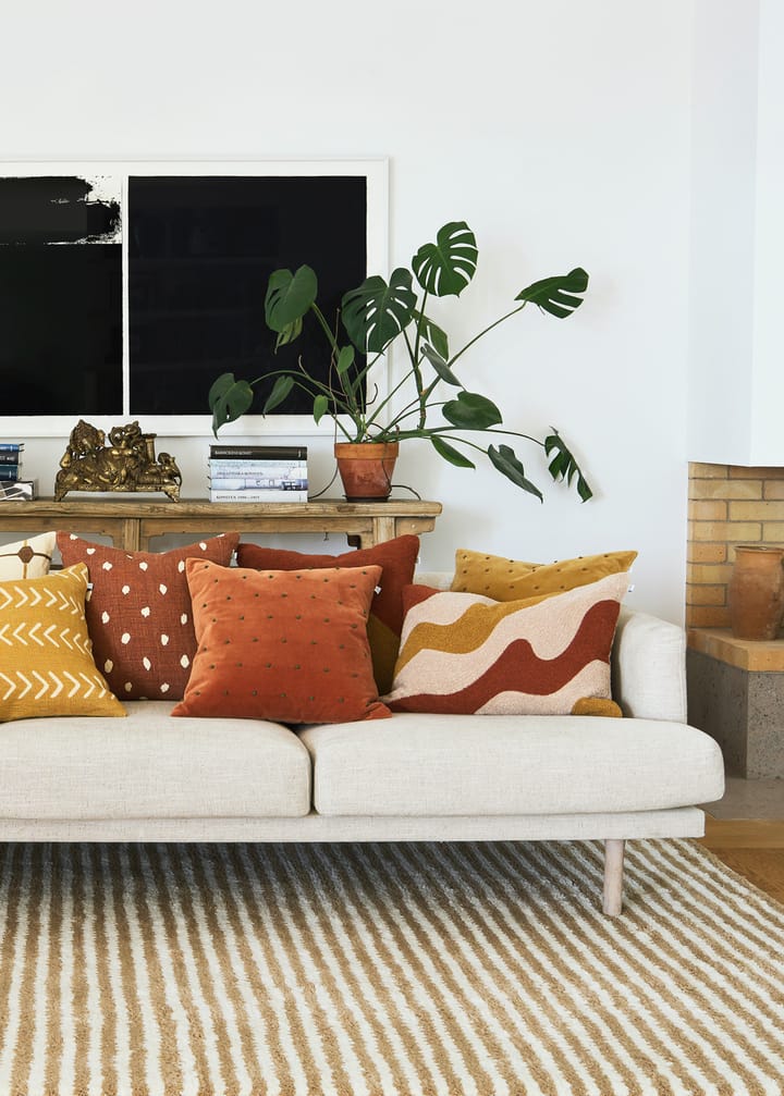 Roma kussenhoes 50x50 cm, Terracotta-forest green Chhatwal & Jonsson