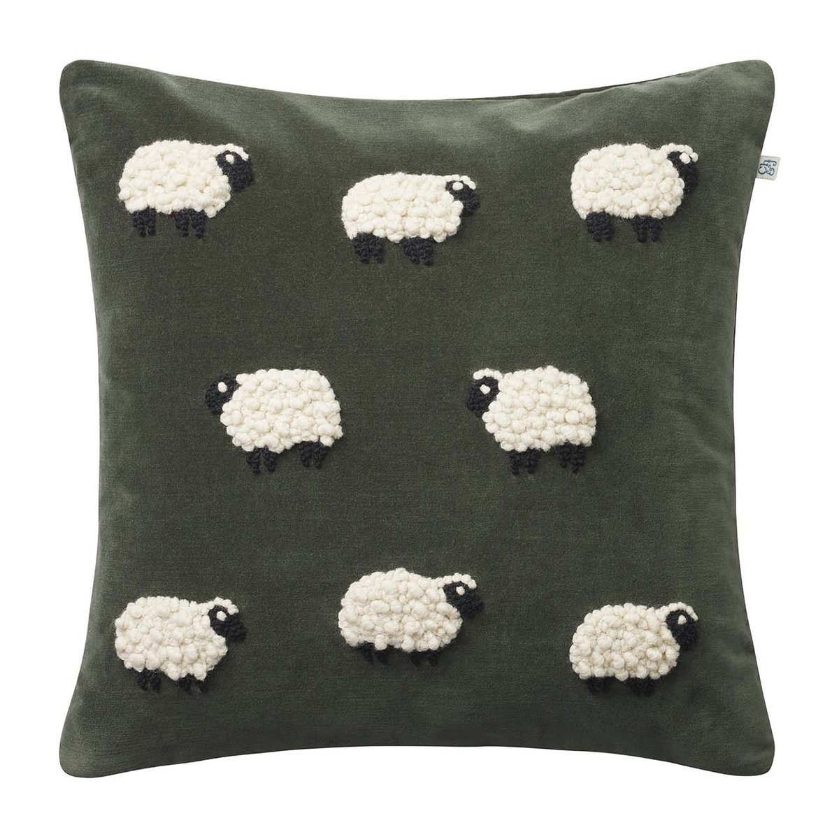 Chhatwal & Jonsson Sheep kussenhoes 50x50 cm Forest green