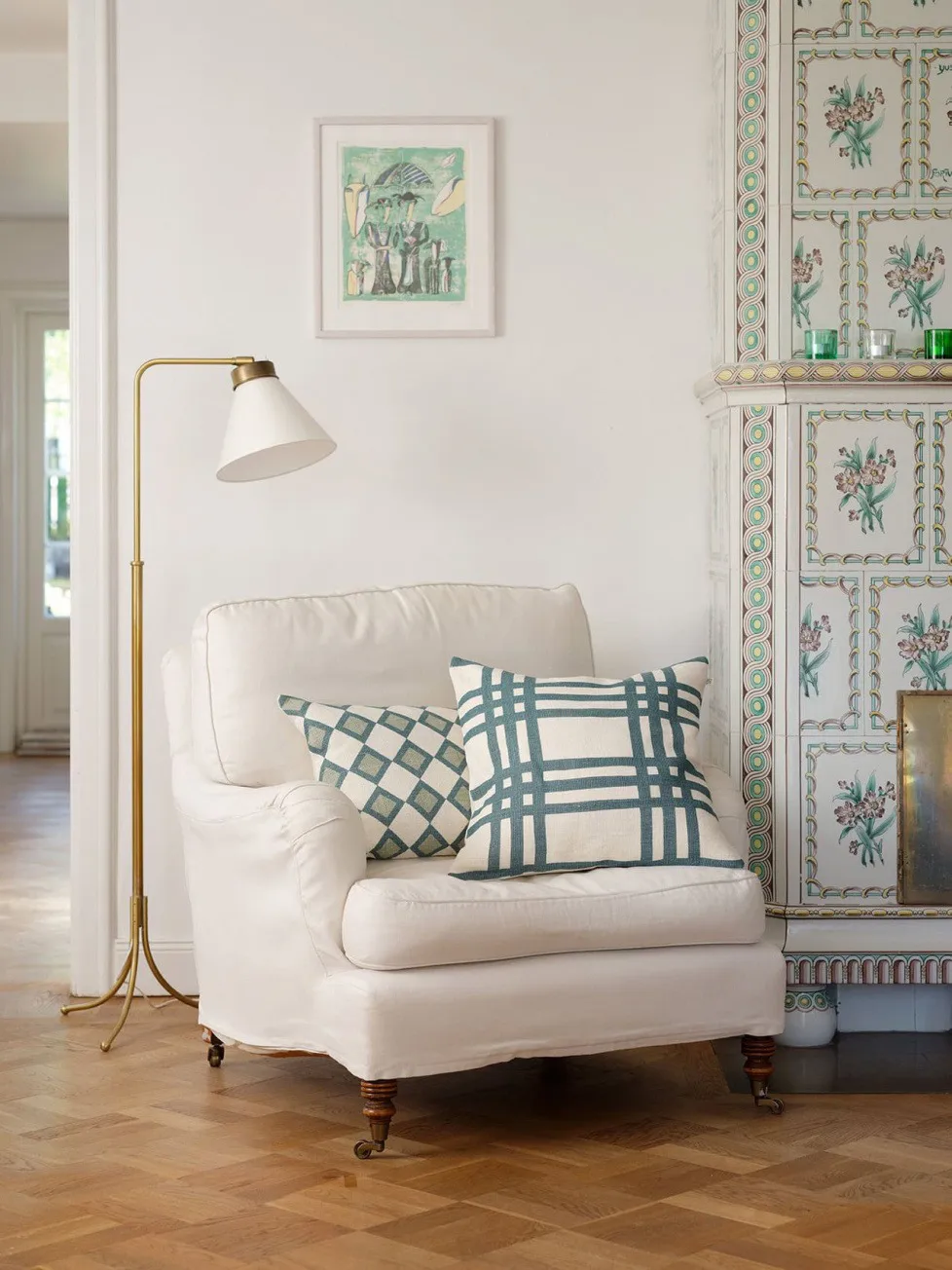 Shimla kussenhoes 50x50 cm, Heaven blue Chhatwal & Jonsson