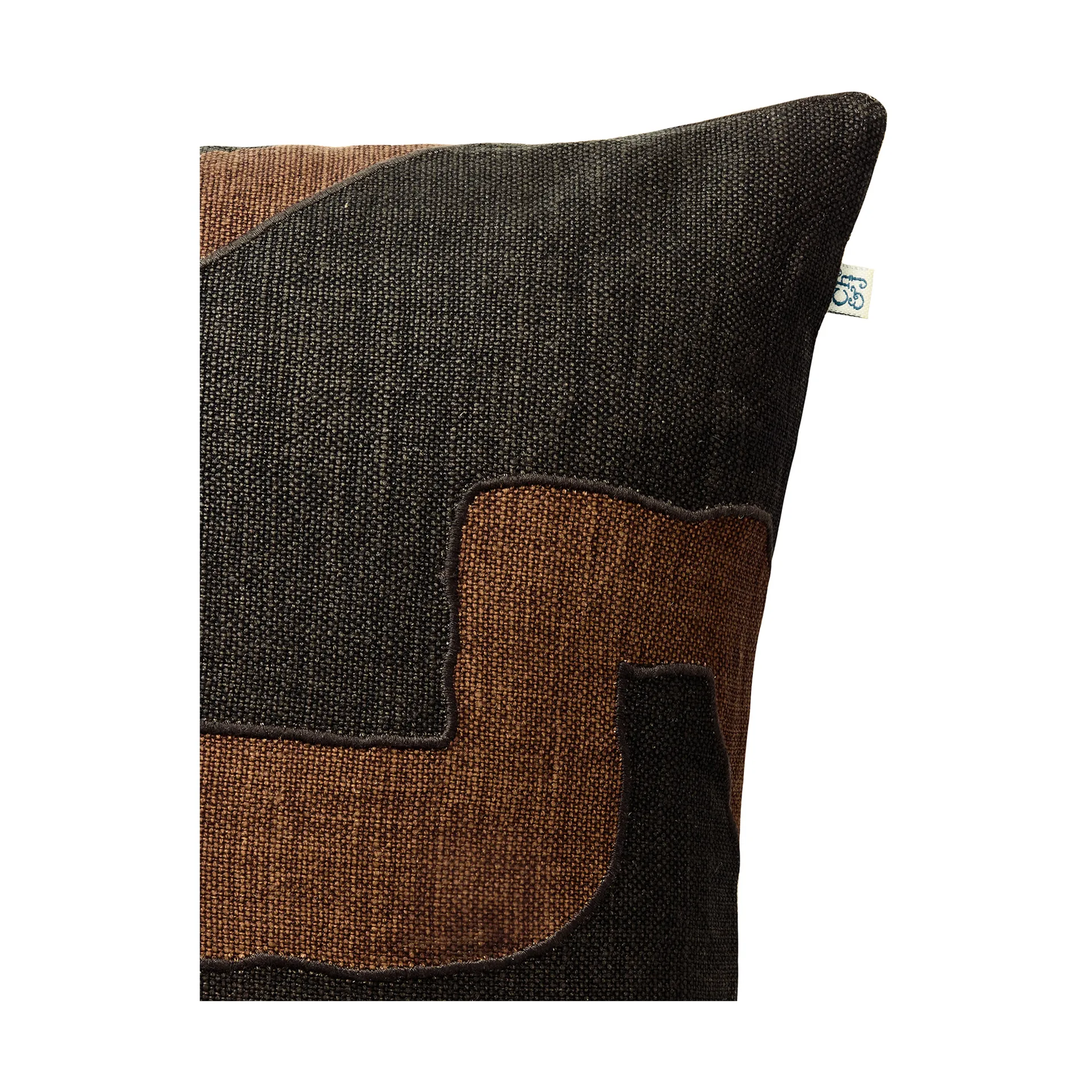 Sikkim kussenhoes 50x50 cm, Taupe-Dark Brown Chhatwal & Jonsson