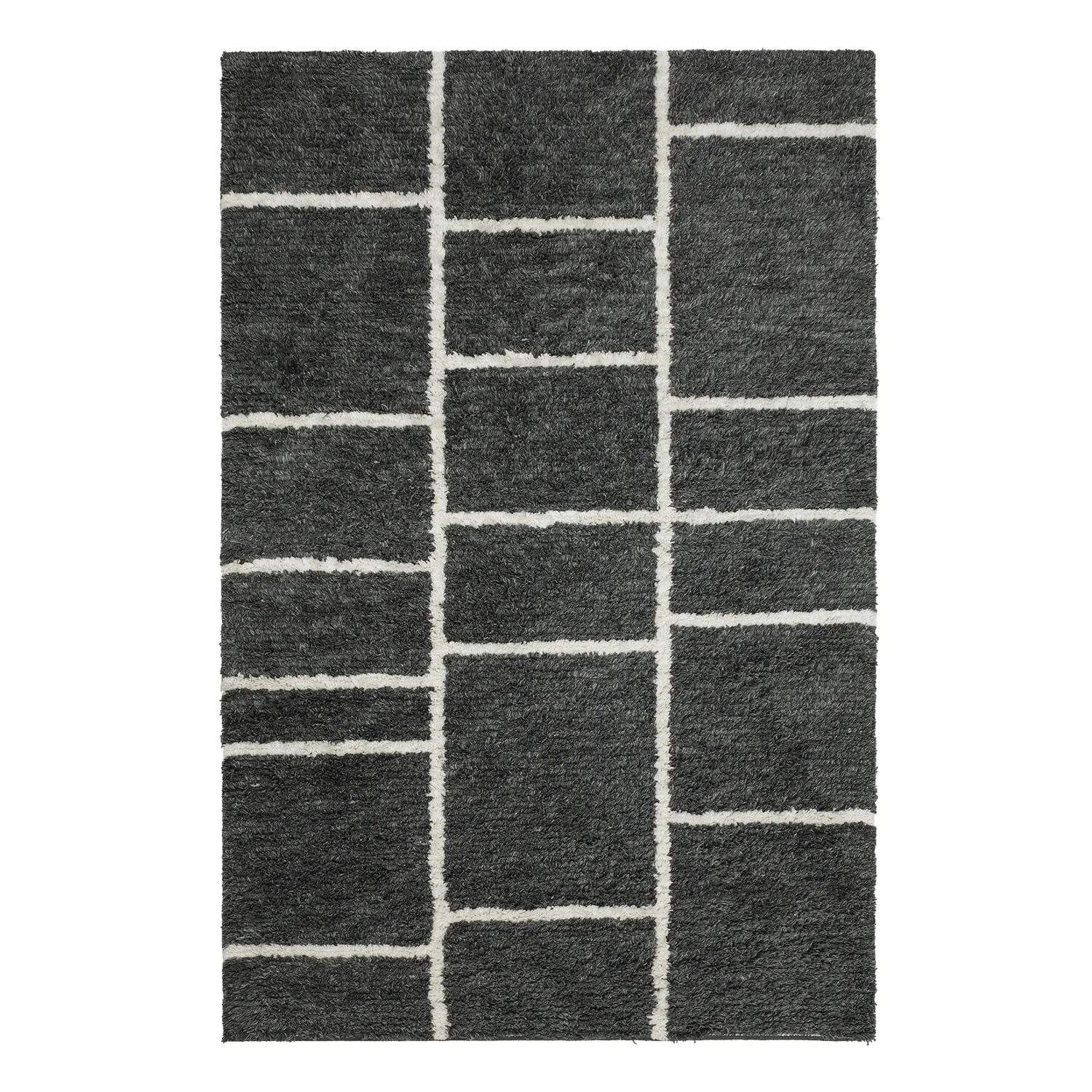 Sita wollen vloerkleed 180x270 cm, Grey melange-white Chhatwal & Jonsson