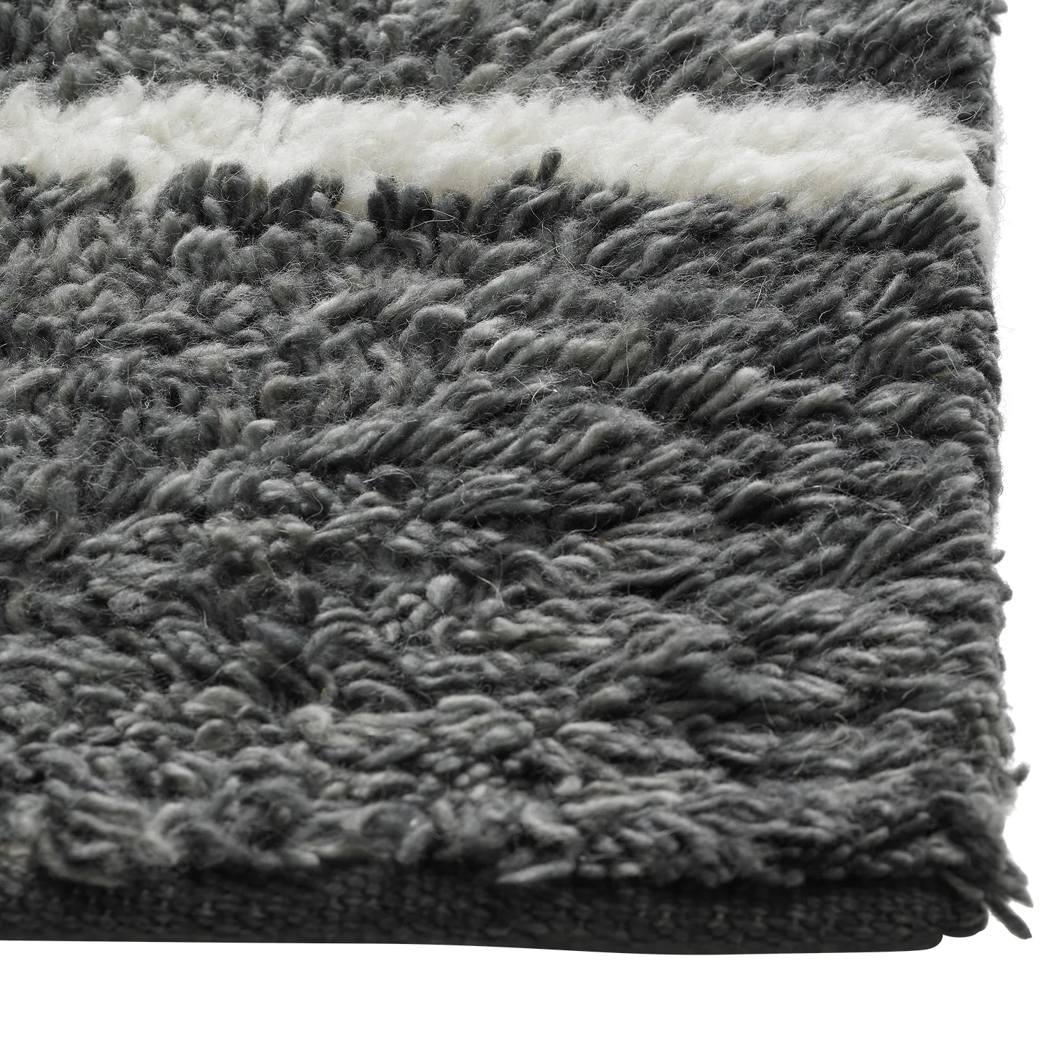 Sita wollen vloerkleed 180x270 cm, Grey melange-white Chhatwal & Jonsson