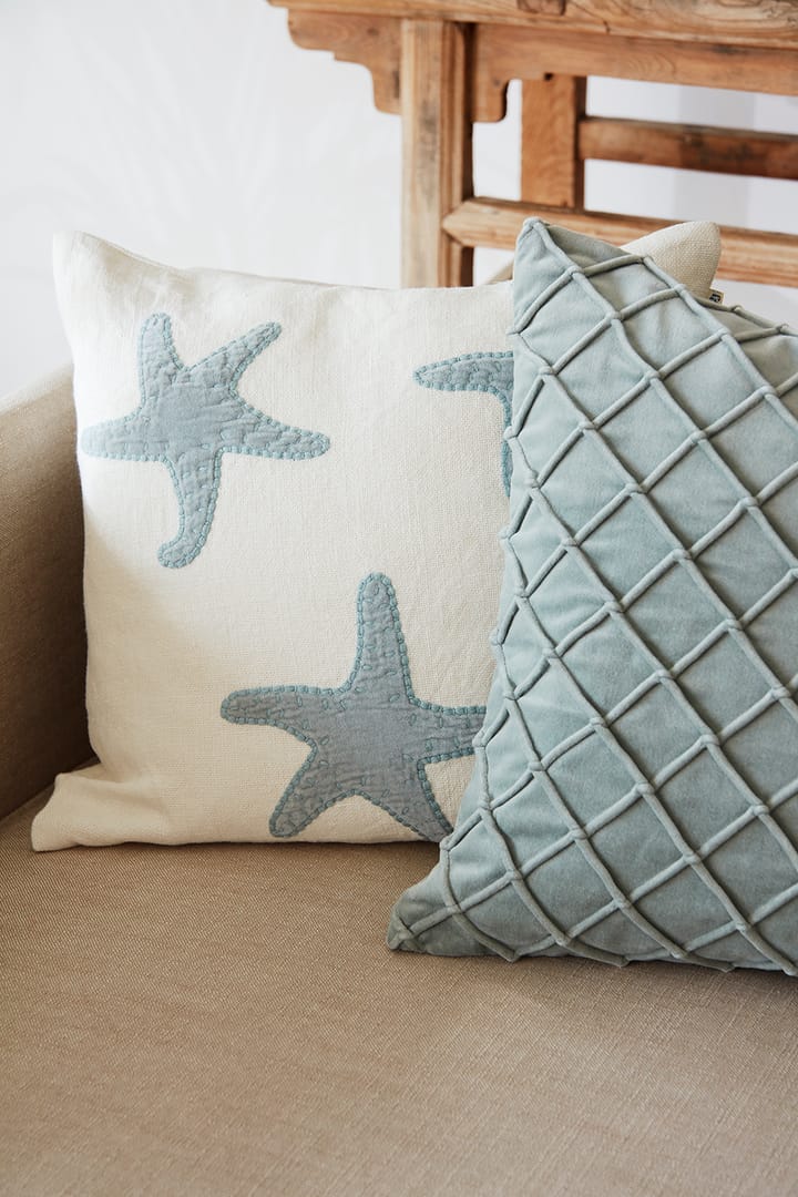 Star Fish kussenhoes 50x50 cm, Off white-aqua Chhatwal & Jonsson
