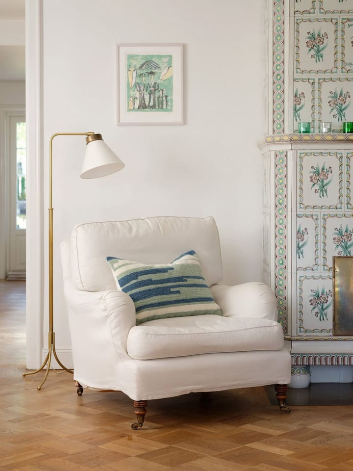 Stripe Asis kussenhoes 40x60 cm, Heaven blue-aqua-off white Chhatwal & Jonsson