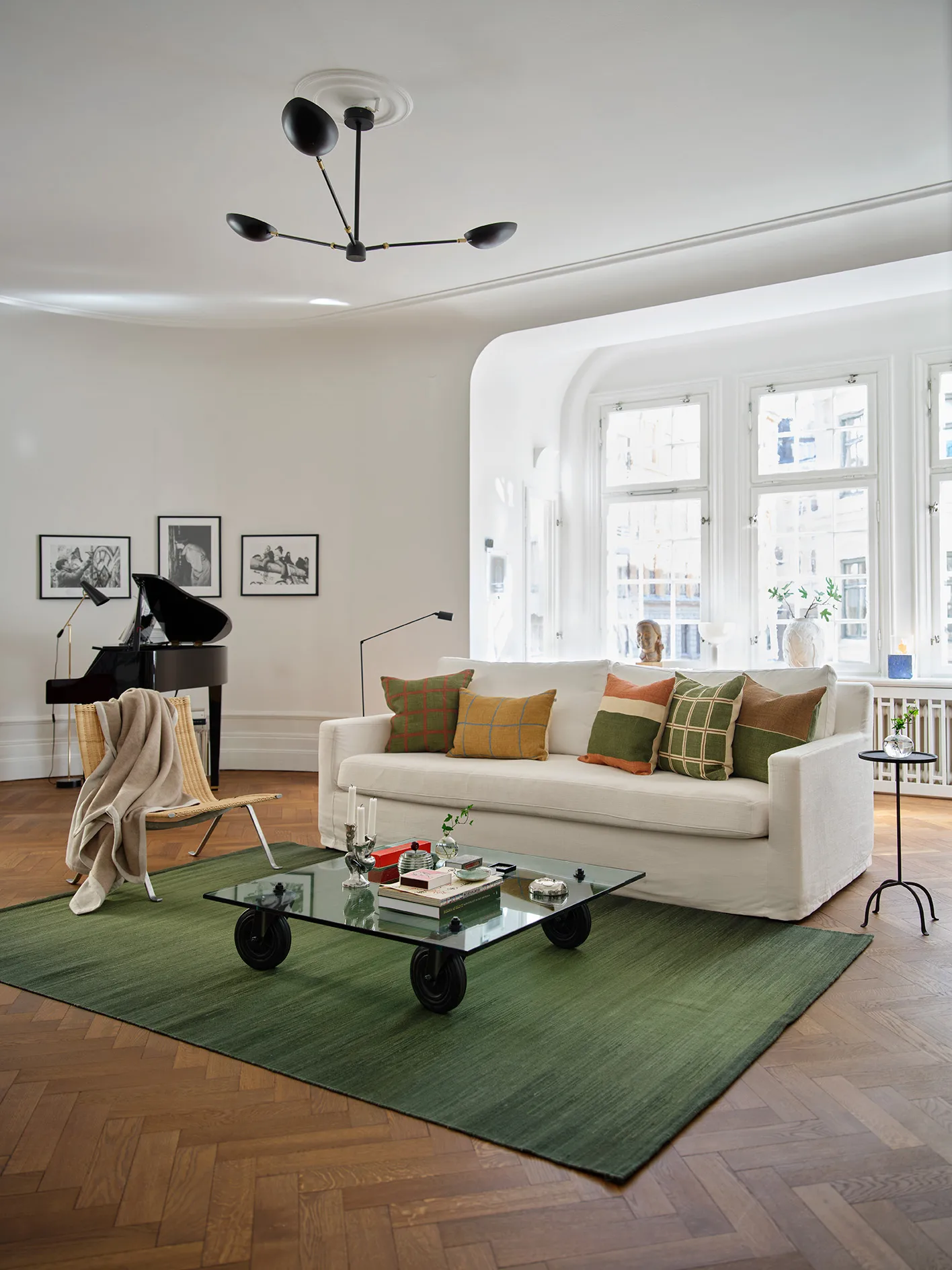 Tapti wollen mat, Green, 180x270 cm Chhatwal & Jonsson