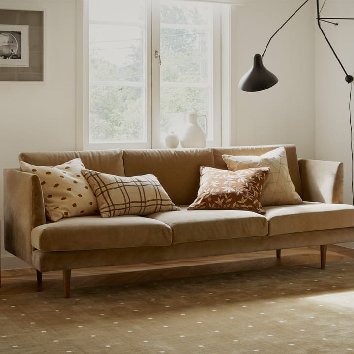 Tattersall kussenhoes, sea blue/cognac, 60x40 cm Chhatwal & Jonsson