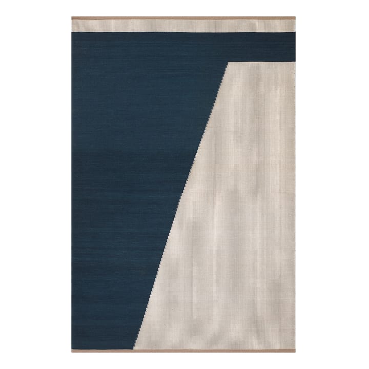 Una wollen vloerkleed 180x270 cm - Dark blue-beige-off white - Chhatwal & Jonsson