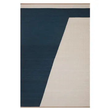 Una wollen vloerkleed 230x320 cm - Dark blue-beige-off white - Chhatwal & Jonsson