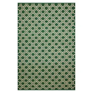 Varanasi vloerkleed, 180x272 cm - Groen-gebroken wit - Chhatwal & Jonsson