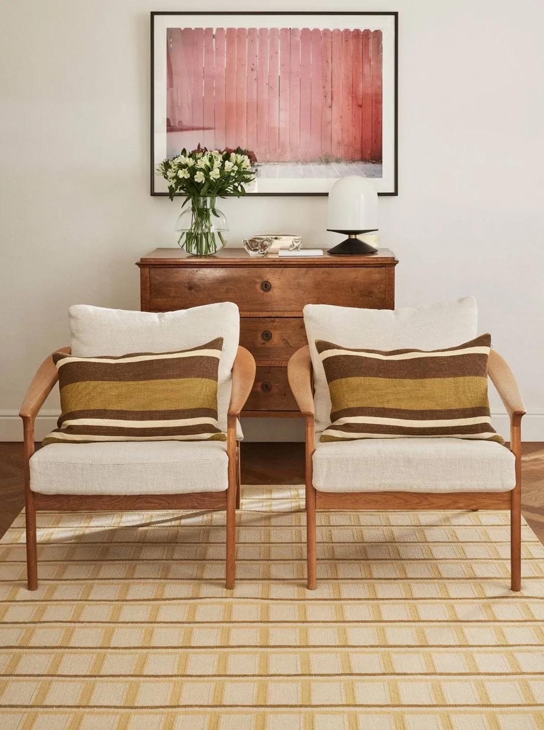 Vera kussenhoes, Masala Yellow-Taupe, 40x60 cm Chhatwal & Jonsson