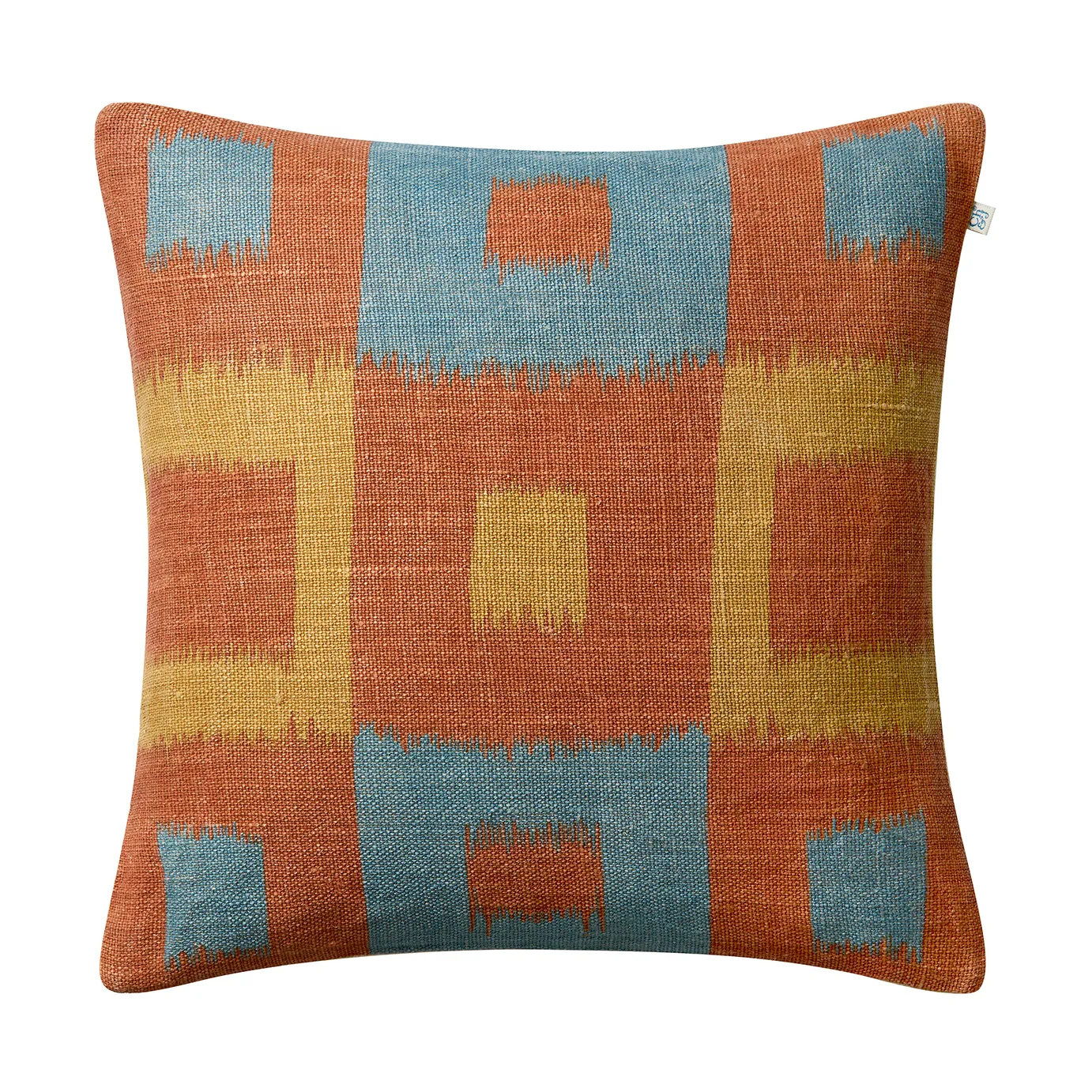 Vicky kussenhoes 50x50 cm, Apricot orange-heaven blue-khaki Chhatwal & Jonsson