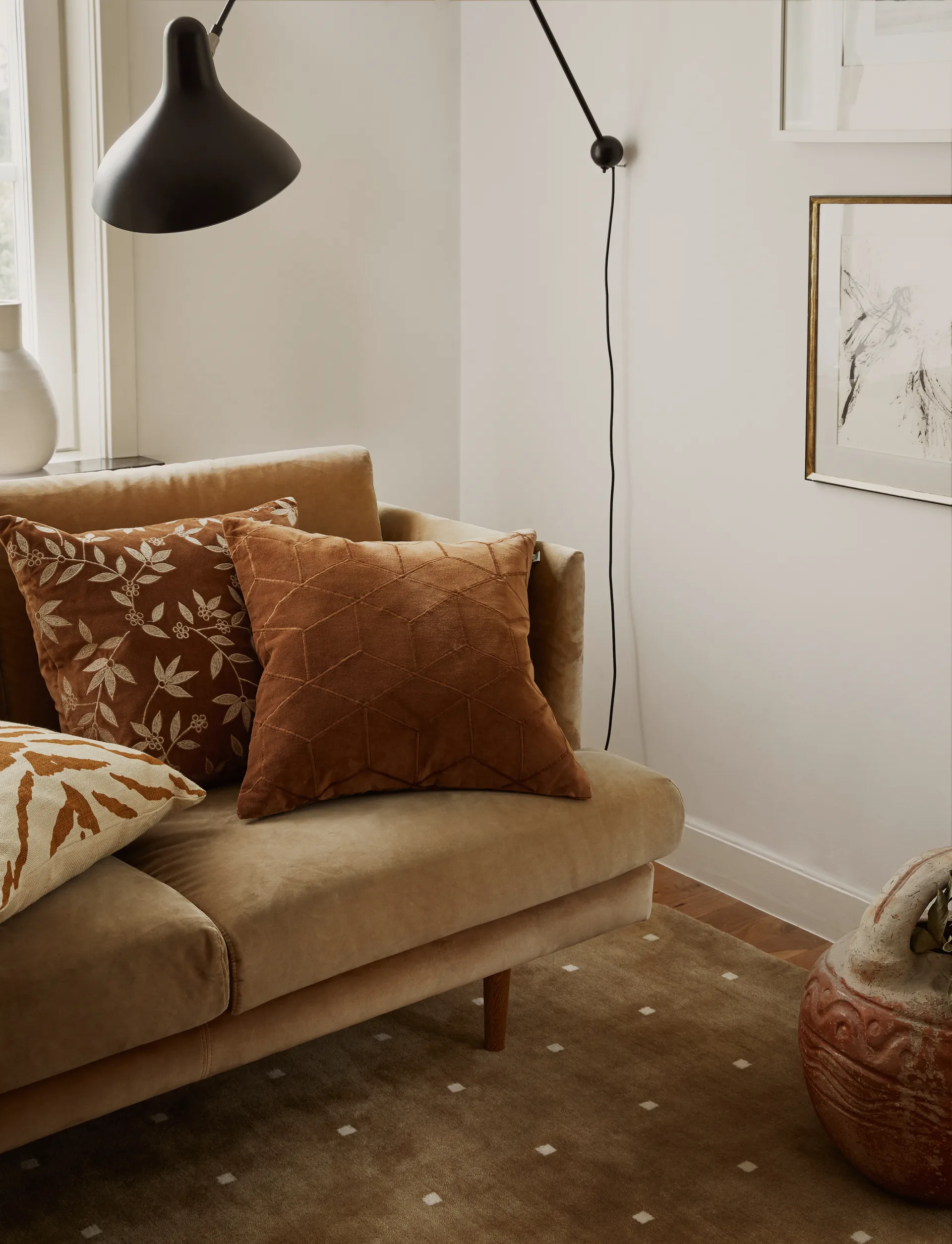 Vir kussenhoes 50x50 cm, Cognac Chhatwal & Jonsson