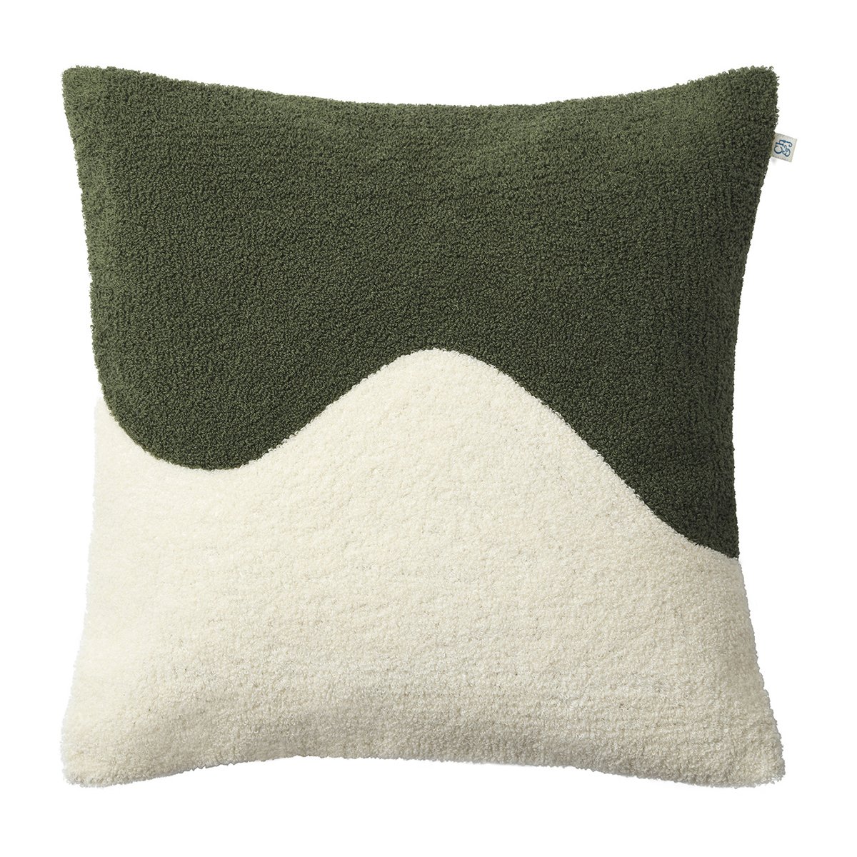 Chhatwal & Jonsson Yogi kussenhoes 50x50 cm Cactus green-off white