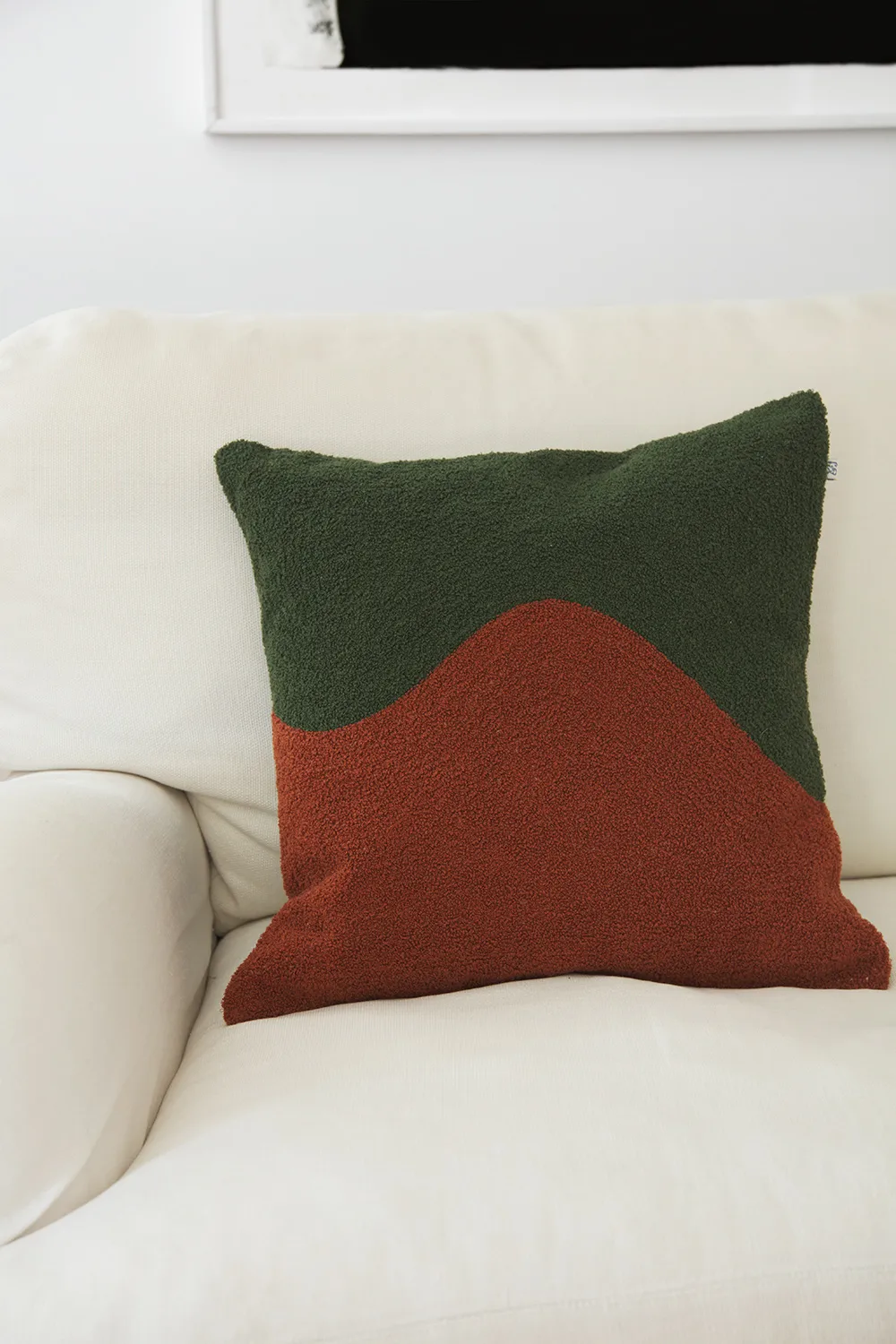 Yogi kussenhoes 50x50 cm, Forest green-terracotta Chhatwal & Jonsson