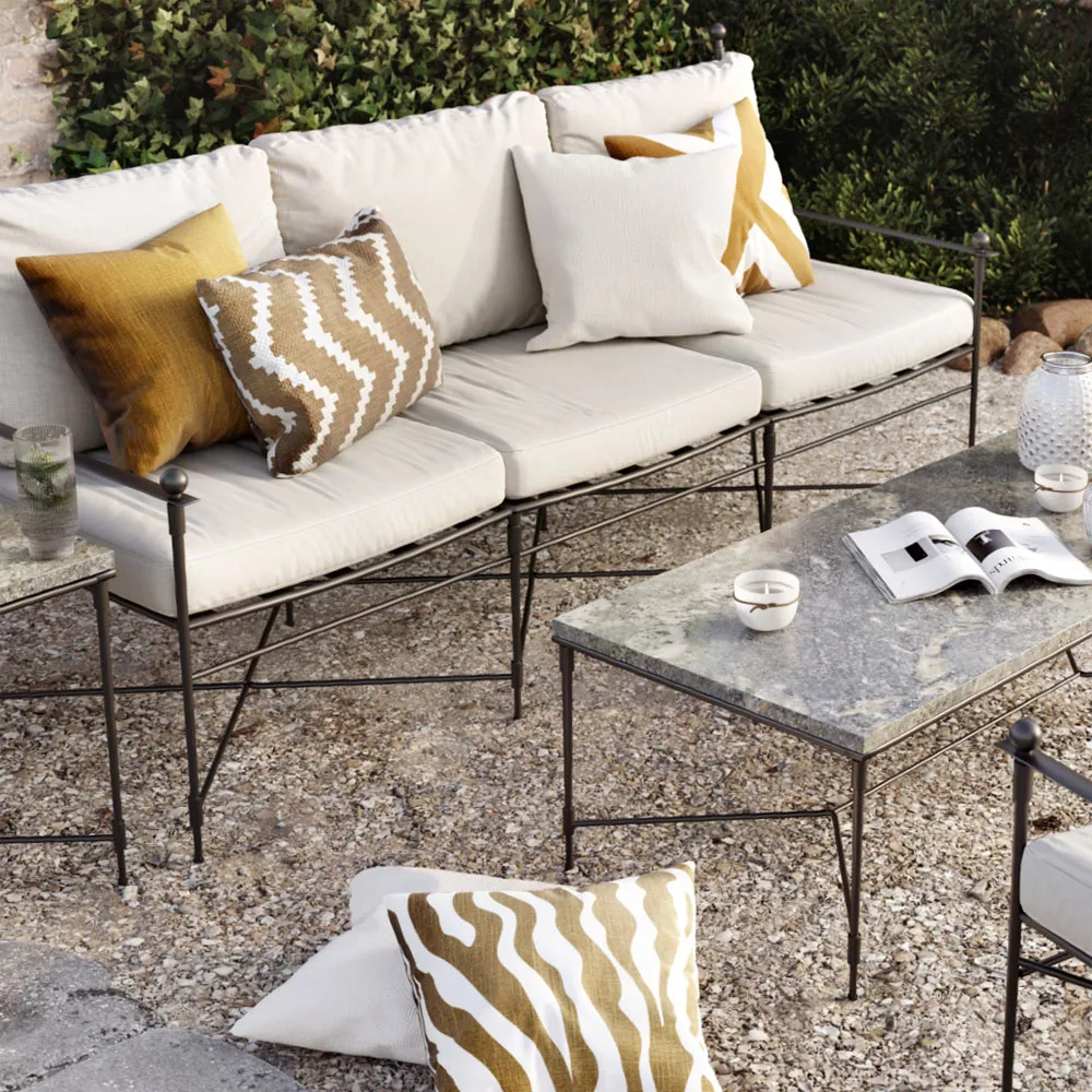 Zebra Outdoor kussen 50x50 cm, beige/offwhite, 50 cm Chhatwal & Jonsson