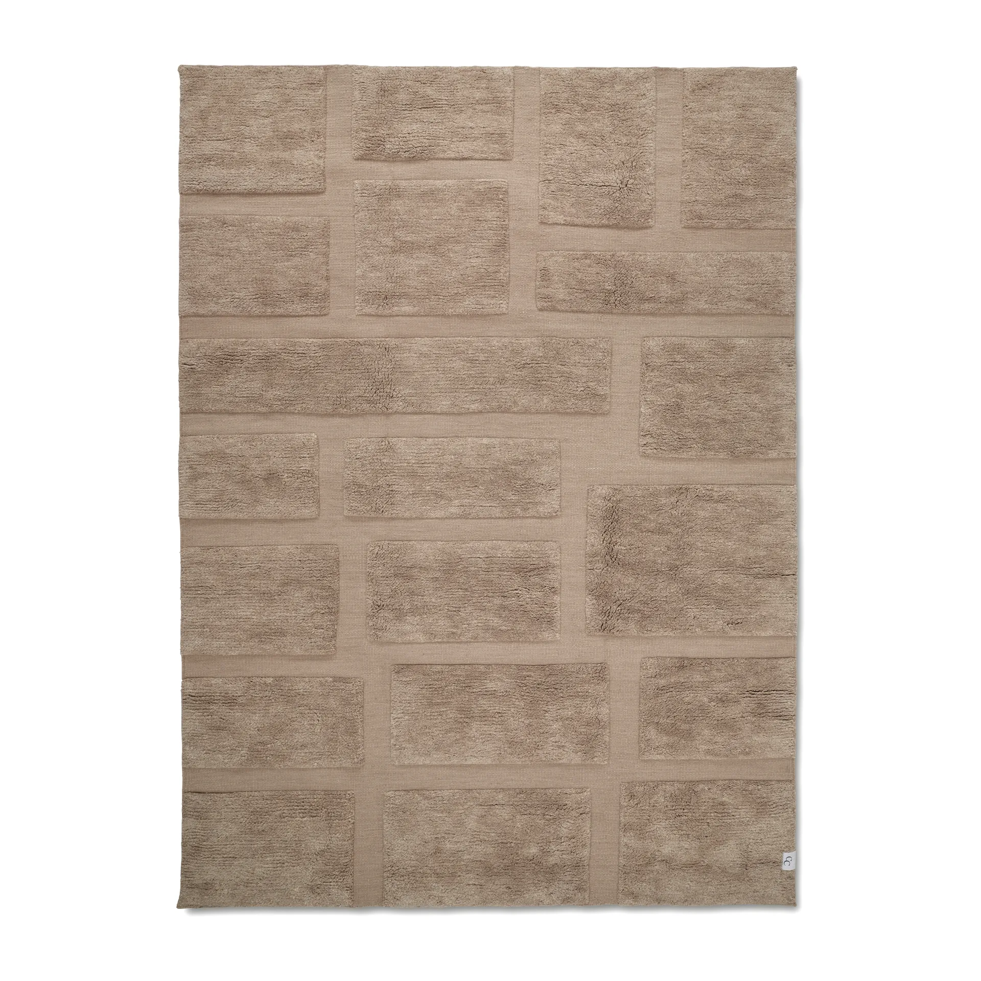 Bricks wollen vloerkleed 170x230 cm, Beige Classic Collection