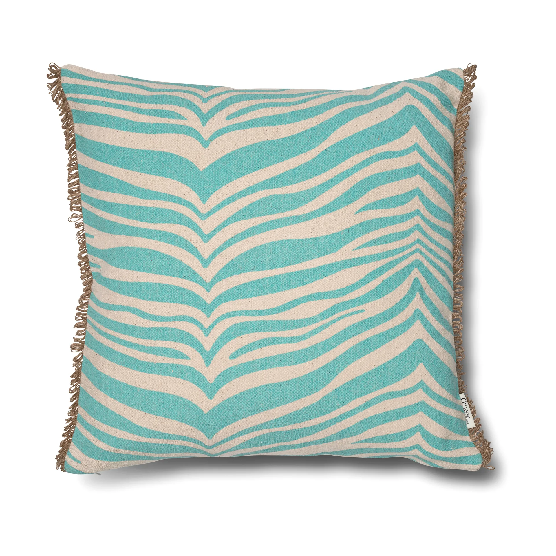 Classic Collection Zebra kussen 50x50 cm, Aqua Classic Collection