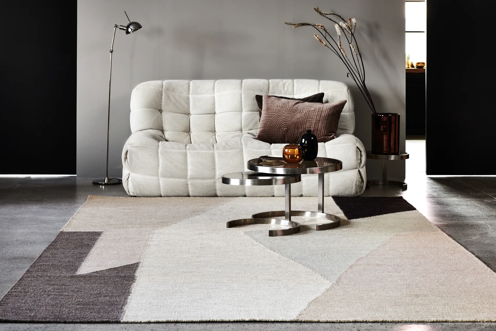 Cliff wollen vloerkleed 250x350 cm, Beige Classic Collection