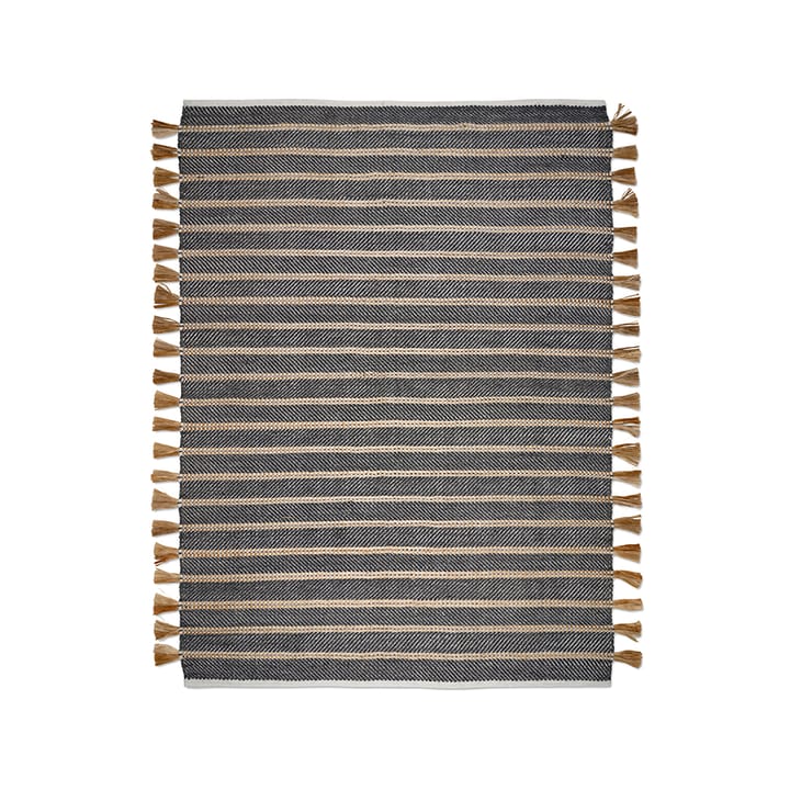 Cochin vloerkleed - zwart/jute, 170x230 cm - Classic Collection