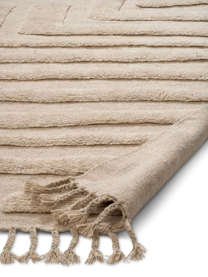 Field wollen vloerkleed 200x300 cm, Natural Beige Classic Collection