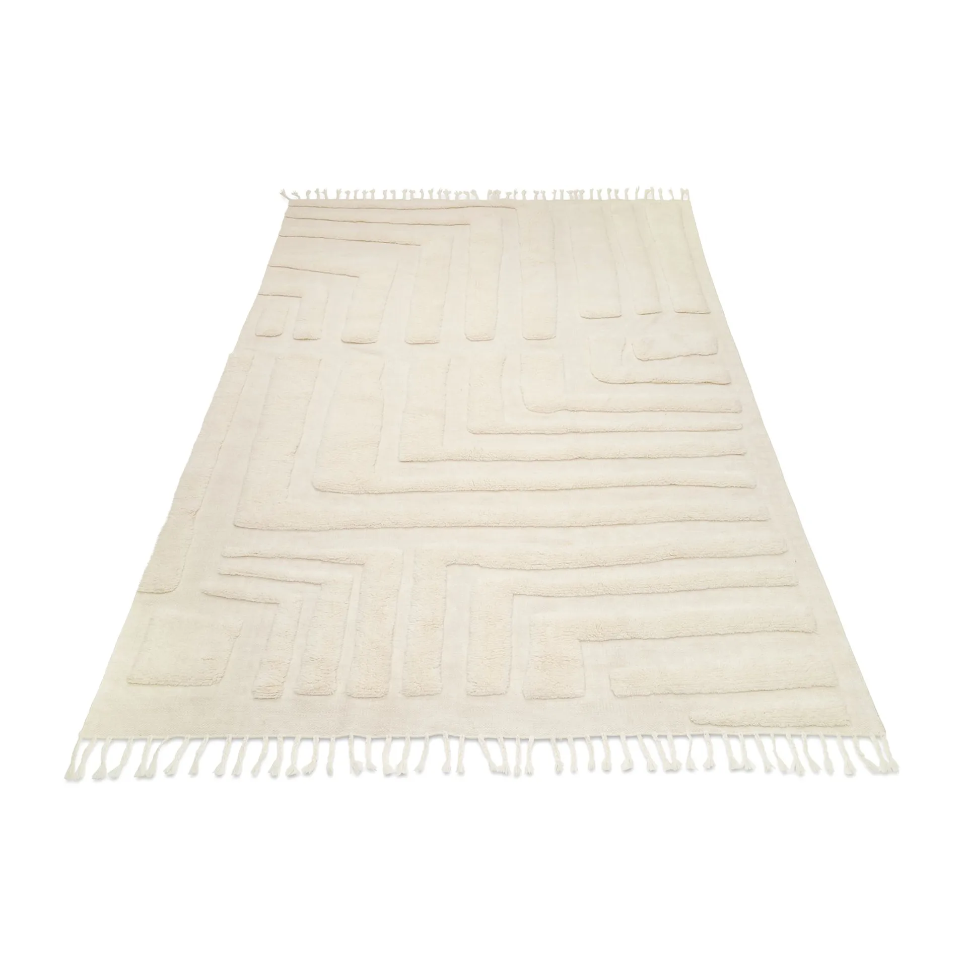 Field wollen vloerkleed 250x350 cm, Ivory Classic Collection