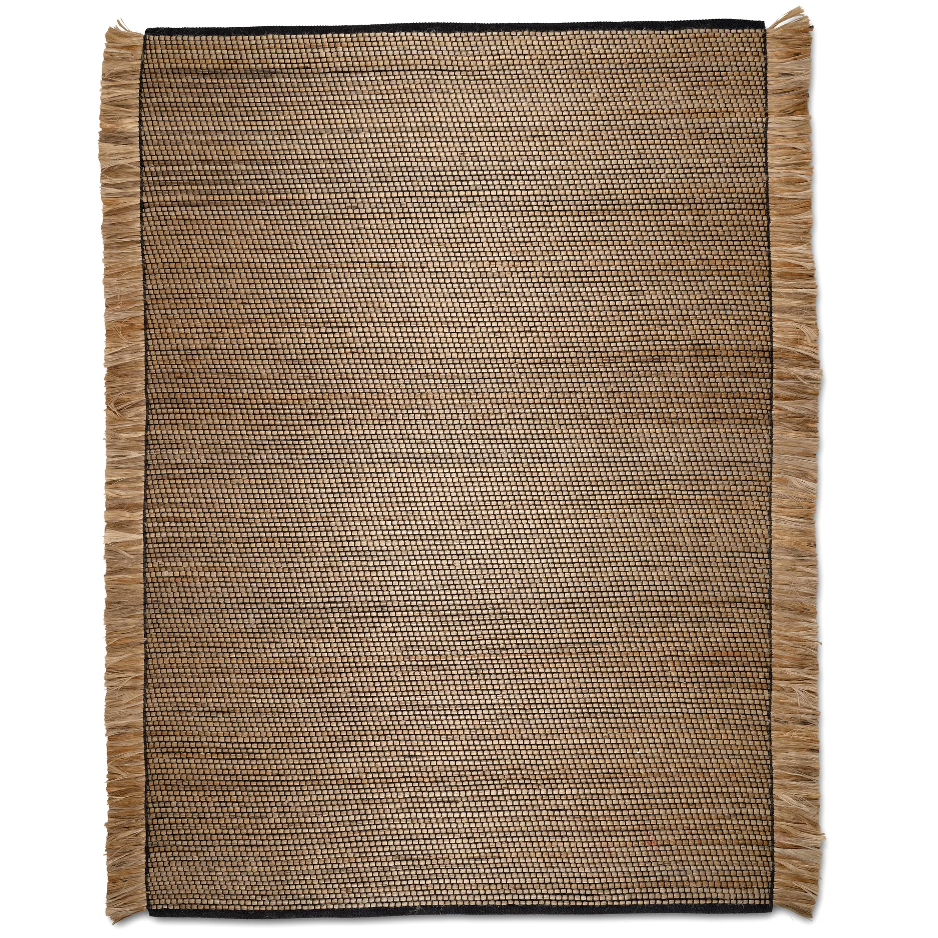 Goa vloerkleed 250x350 cm, Zwart-jute Classic Collection