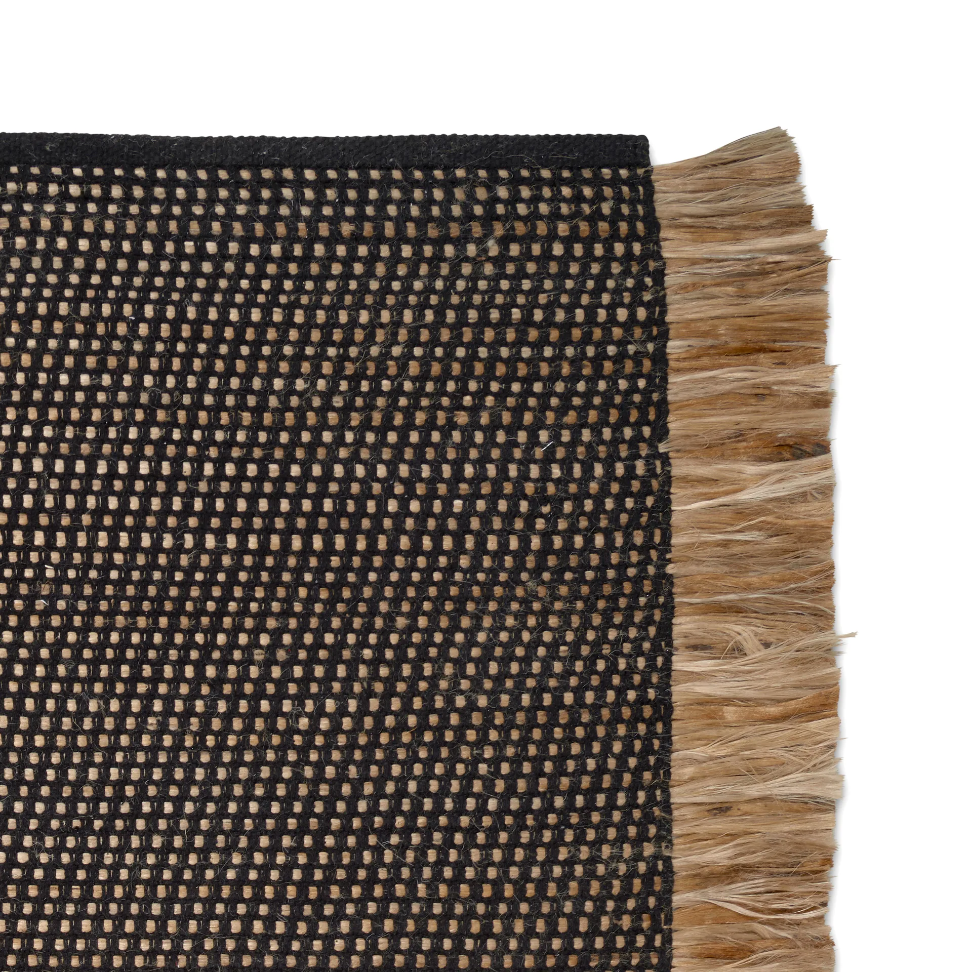 Goa vloerkleed 250x350 cm, Zwart-jute Classic Collection