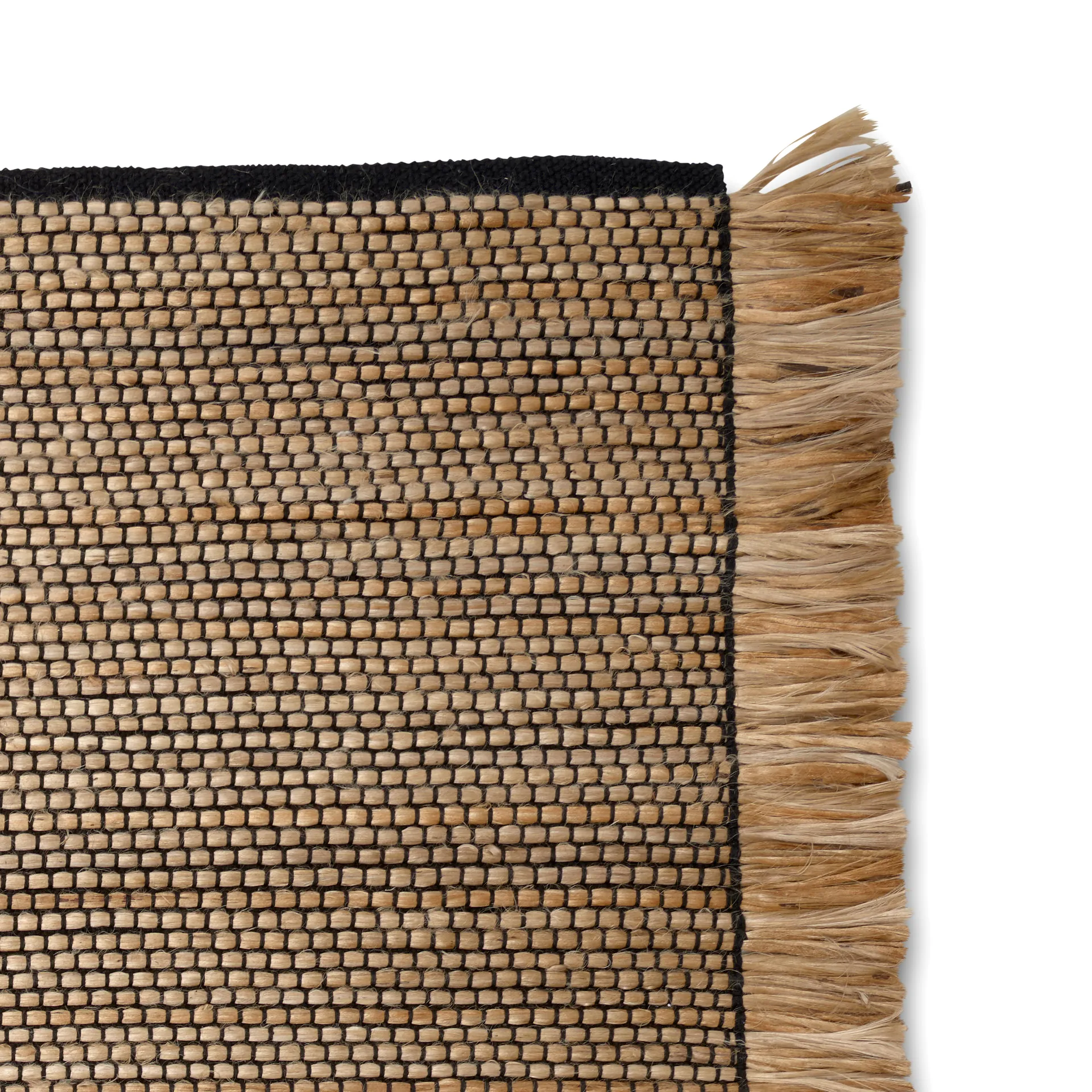 Goa vloerkleed 250x350 cm, Zwart-jute Classic Collection