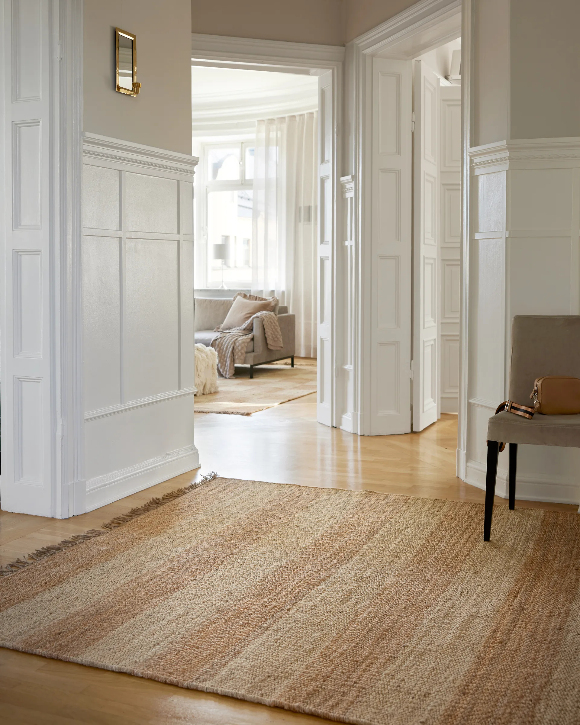 Jute Stripes vloerkleed, Natural jute, 200x300 cm Classic Collection