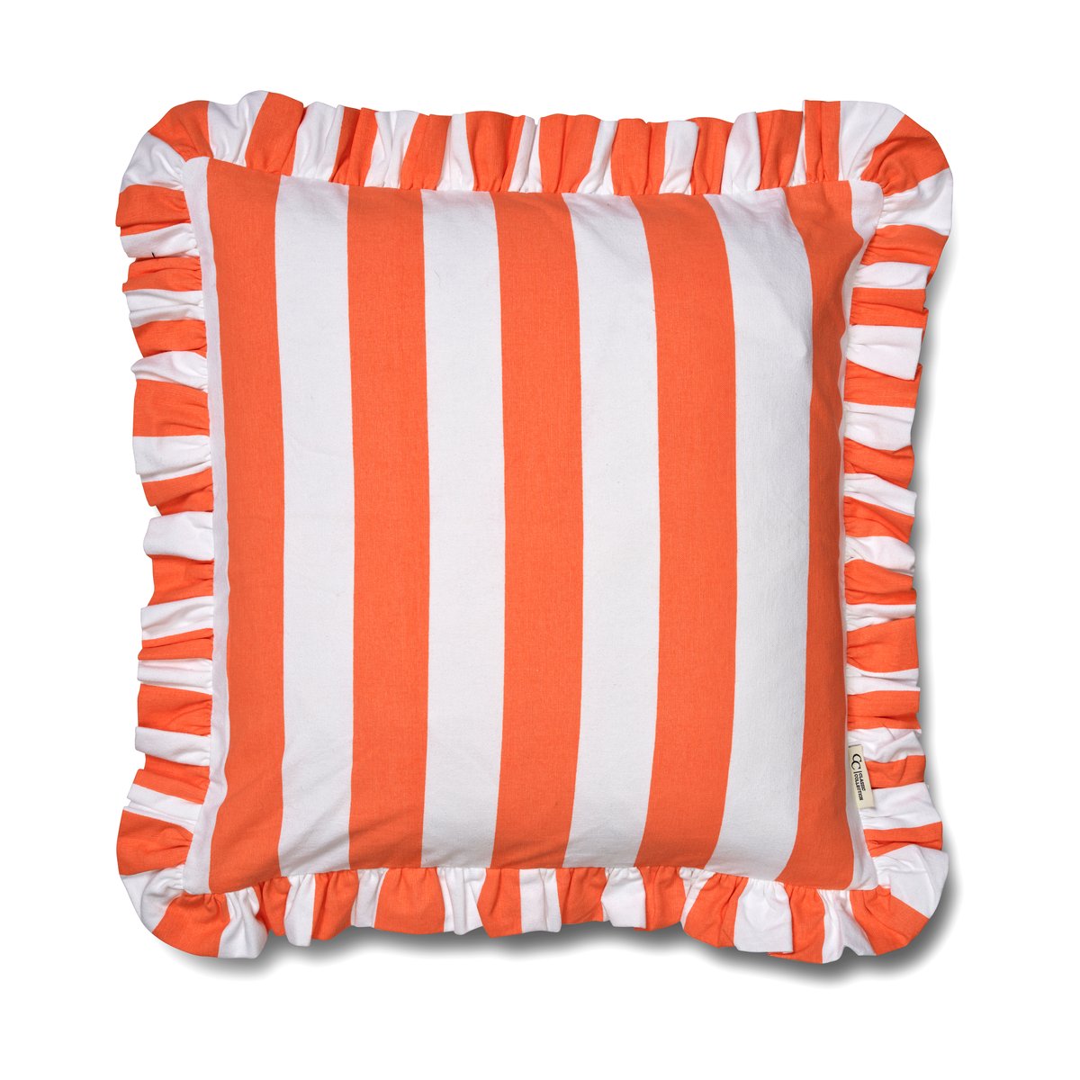 Classic Collection Kussenhoes Ruffle Stripes 50x50 cm Coral